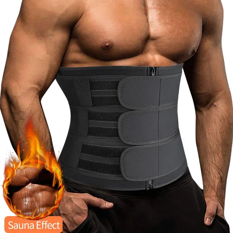 Men Waist Trainer Trimmer Belt for Weight Loss Neoprene Body Shaper Sauna  Workout Sweat Belly Belt with Double Straps Shapewear - AliExpress