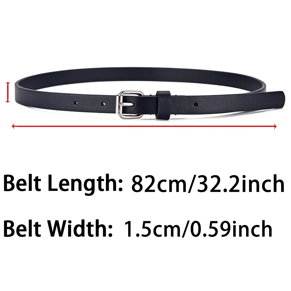 1pc New Children's Belt Fashion Glitter Thin Belt Casual Trend Youth Belt Primary School Boys and Girls' Belts Jeans Short Belt