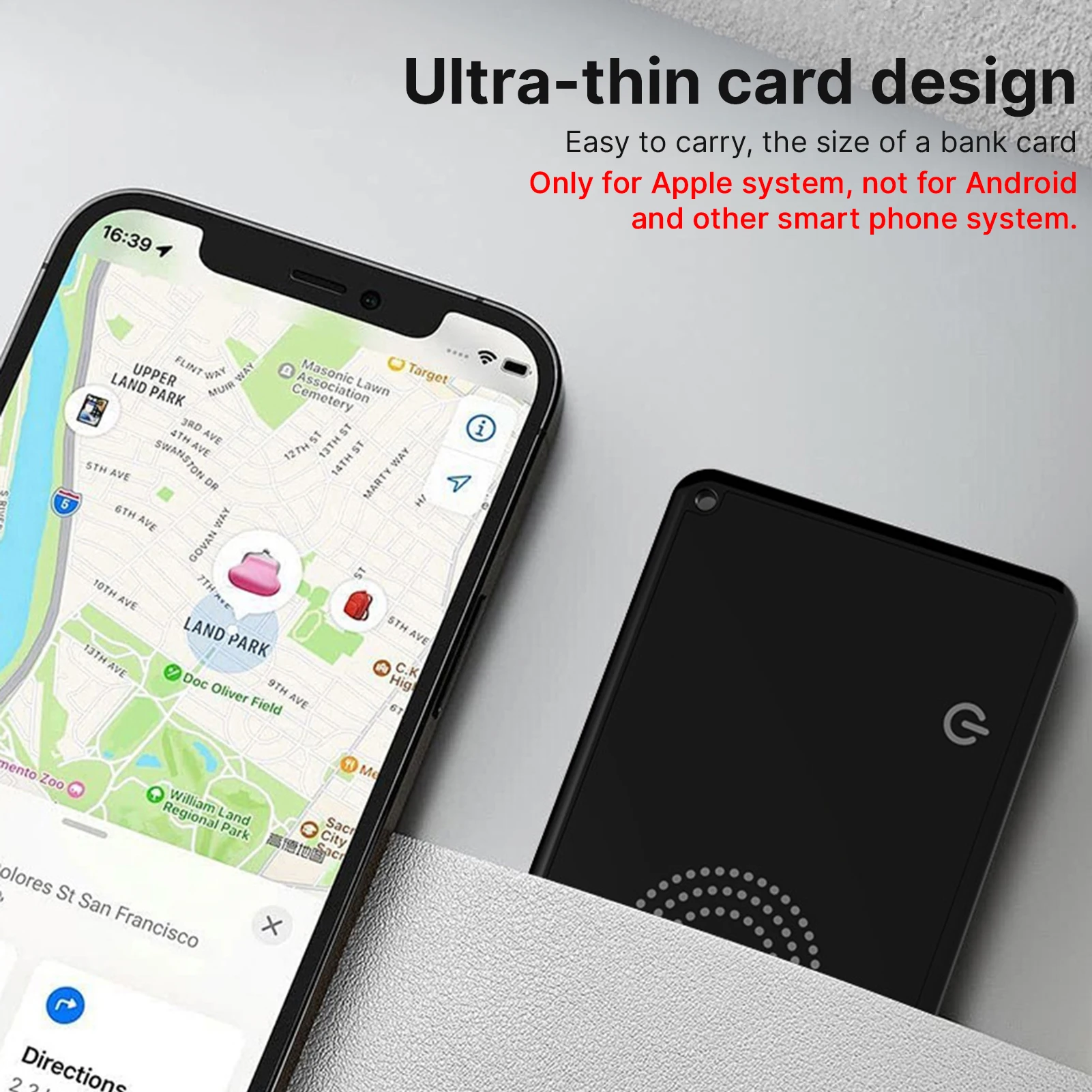 BT Tracker Item Finder Work with Find My, 4 Pack Wirelessly Charging Ultra-thin Card Item Locator with Sound Reminder Message
