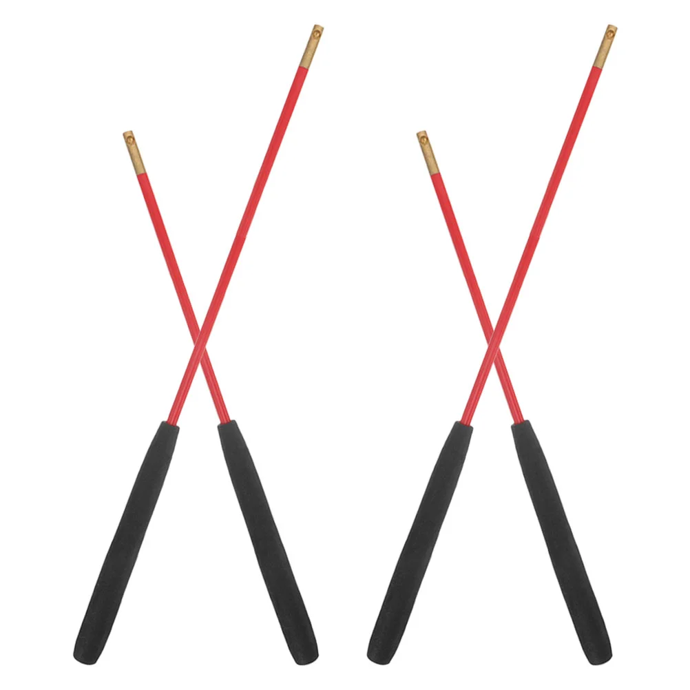 

2 Pairs Diabolo Shaker Handsticks Supplies Fitness Traditional Classic Solid Juggling