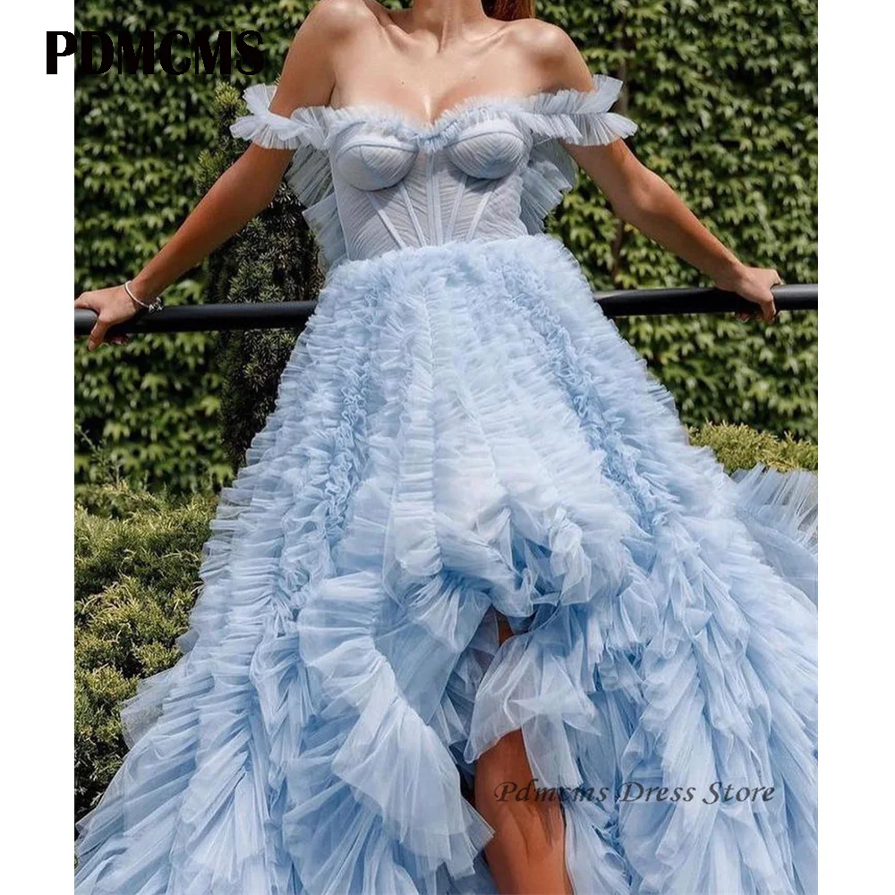 

PDMCMS платья для выпускного вечера на тонких бретельках, элегантные многоярусные платья до пола для торжественных случаев, тюлевые ستان سئ ئ 2024