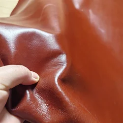Premium Reddish - Brown Full Grain Leather Fabric - Ideal for DIY Projects & Upholstery (Red Brown)