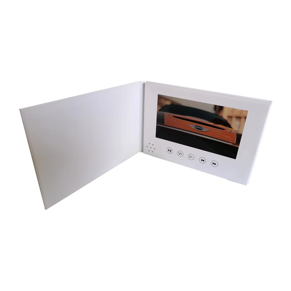 7' LCD Video Mailer Card Folder Book MP4 Player for Advertising Greeting Cards