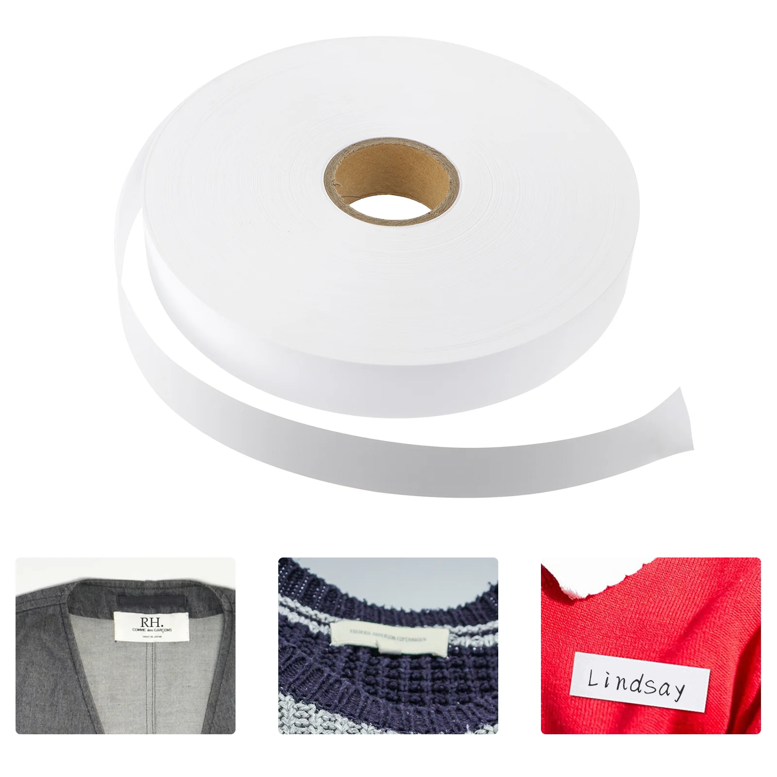 

Белые самоклеящиеся этикетки для одежды, рулоны рубашек и платьев, не требуют глажки