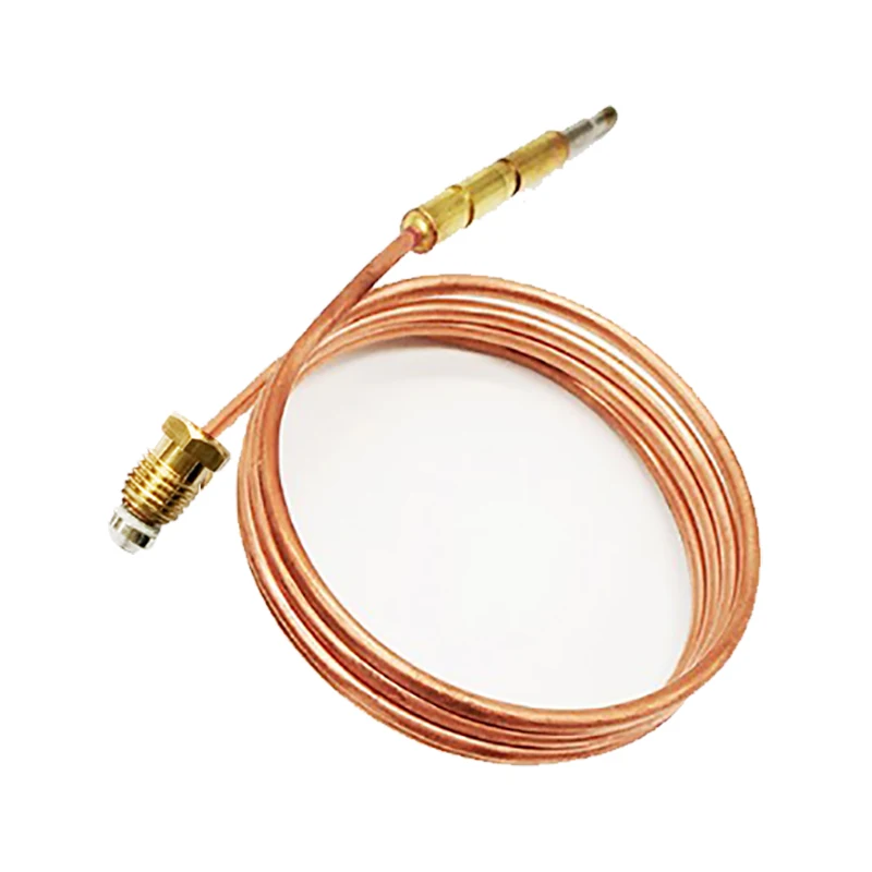 Gas Thermocouple Wire Flame Sensor M9*1 Nut Commercial Card Slot Flameout Protection Copper Tube Length 900mm Boiler Valve