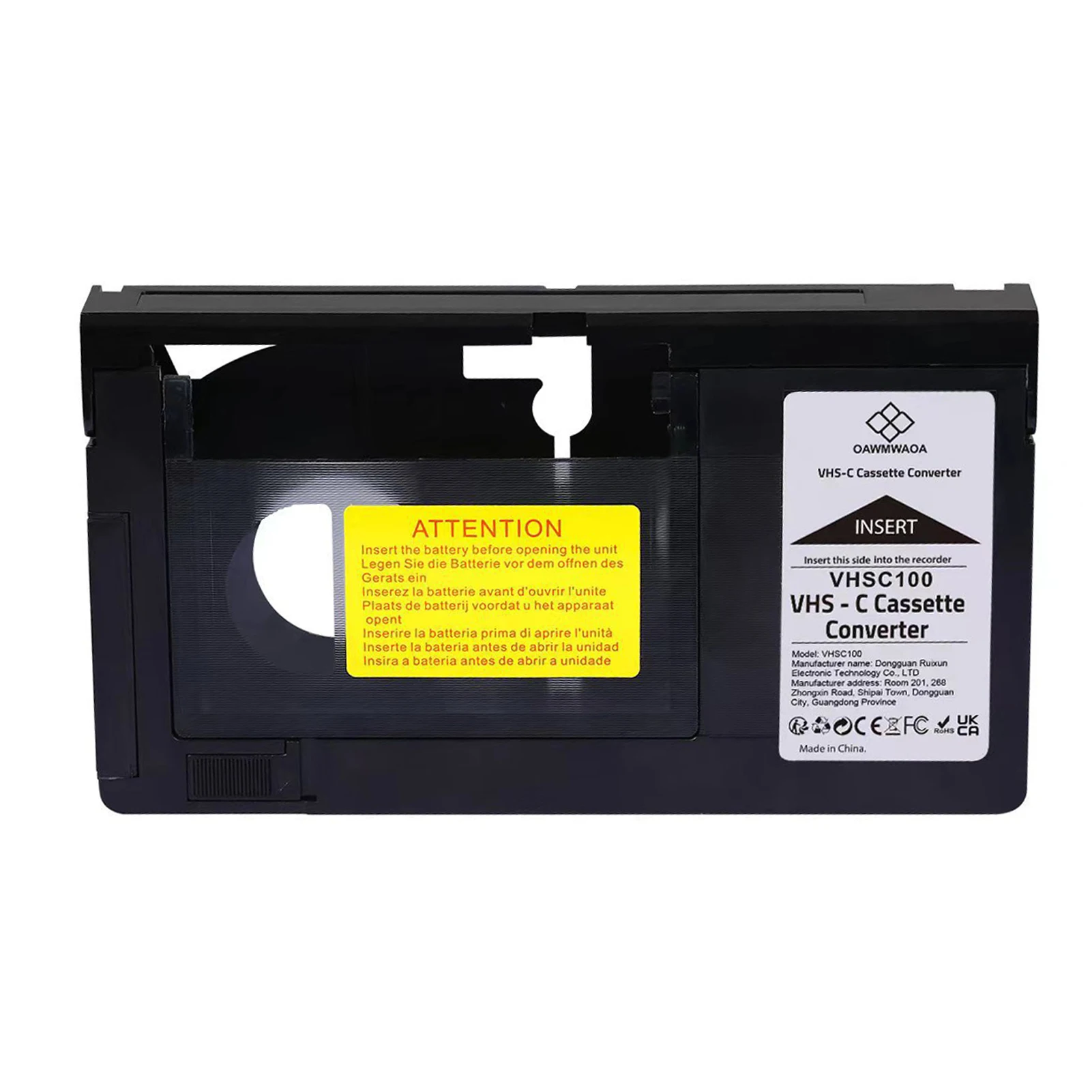 Cassette Converter For VHS-C SVHS Camcorders JVC RCA Panasonic Motorized VHS Adapter Not For MiniDV/Hi8 VHS-C Cassette Adapter