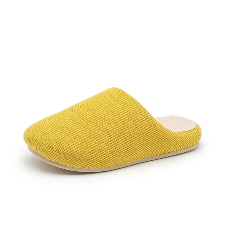 

Platform Cotton Slippers Autumn Winter Couple Home Cotton Shoes Solid Color Room Slippers Women Men Indoor Plush Warm Slippers