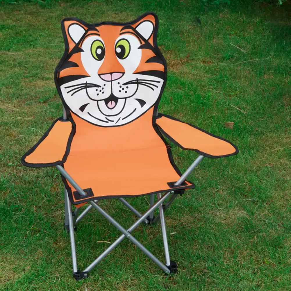 Kids Folding Camping Chair Cartoon Animal Outdoor Chair Picnic Fishing Lawn Beach Toddlers Boys Girls Collapsible