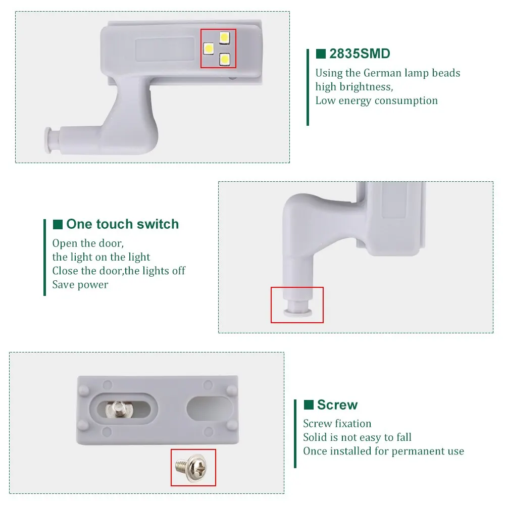 8PCS Universal LED Inner Hinge Lamp Cabinet Induction Lights Wardrobe Cupboard Sensor Lights Kitchen Closet Night Lamp motion sensor light led night light led motion sensor light led cabinet light under cabinet light cabinet lights led cabinet lights motion sensor lights