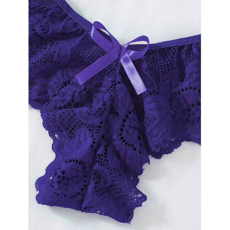 Summer Hot Sexy Sleepwear Dress Sleeveless Backless Women Lace Sheer Nightdress Solid Color Soft Pajamas Short V-neck Thong Set