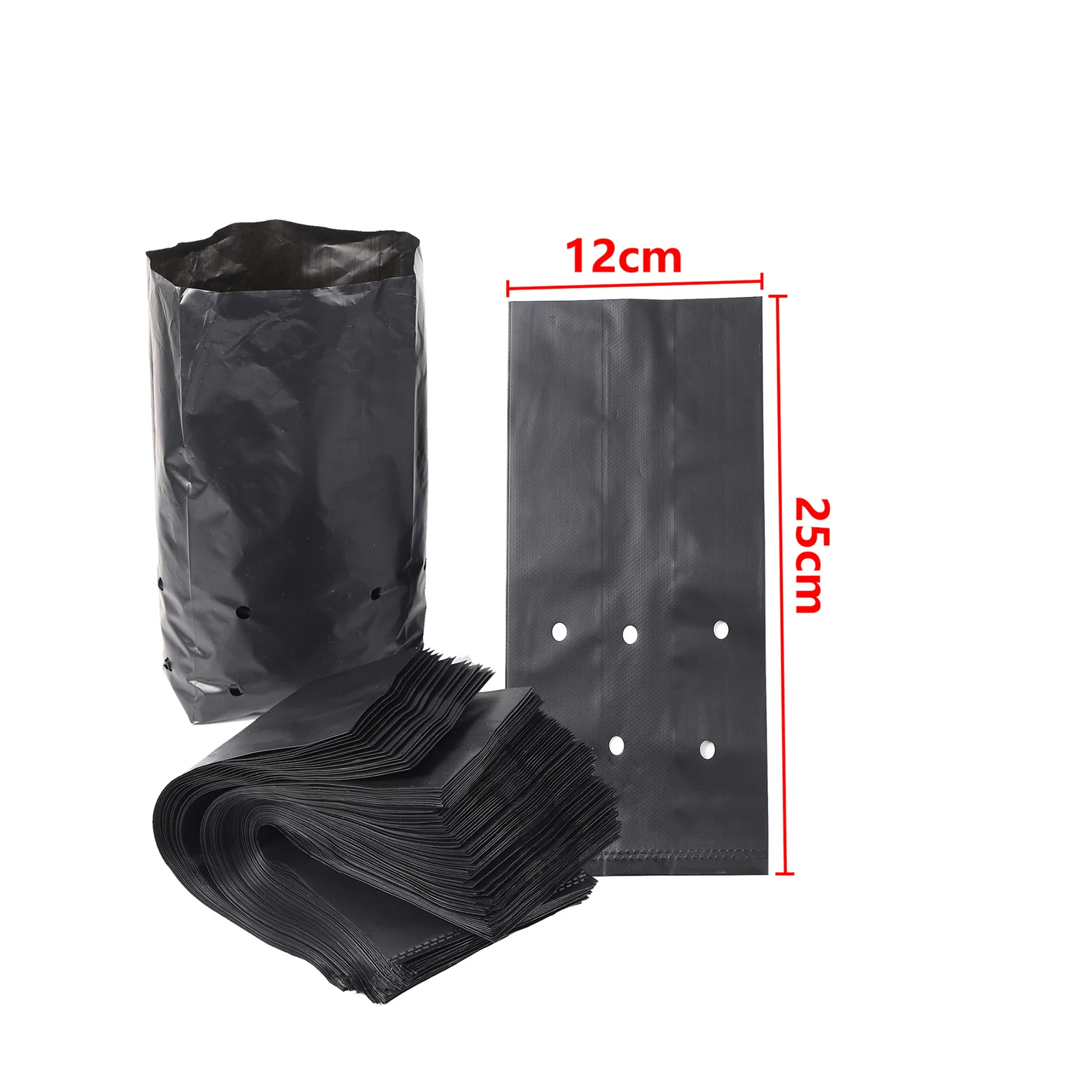 Lot De 20 Sacs De Culture En PE Noir 50x50 Cm - Pots De Jardin Respirants Pour Légumes, Arbres - Alternative Écologique