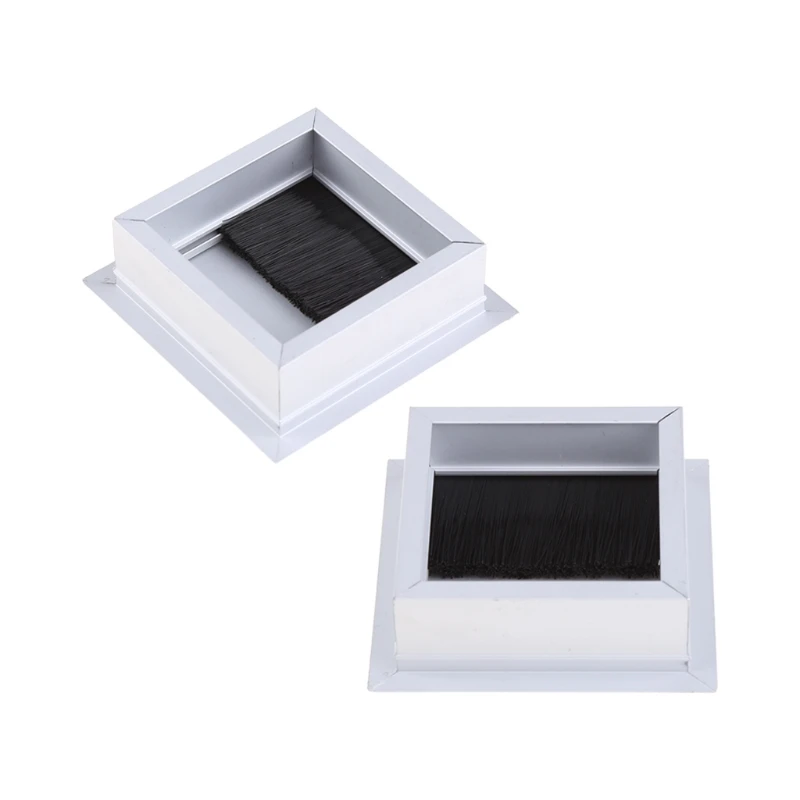 Aluminium Square Rectangle Desk Computer Wire Cable Outlet Insert Hole Cover Table Grommet Hardware