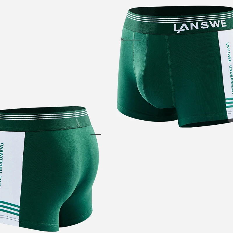 LANGSHA 3Pcs/Set Pure Cotton Boxer Mens Underwear Breathable Men Underpants Male Pure Men Panties Shorts Soft Boxer Shorts 5