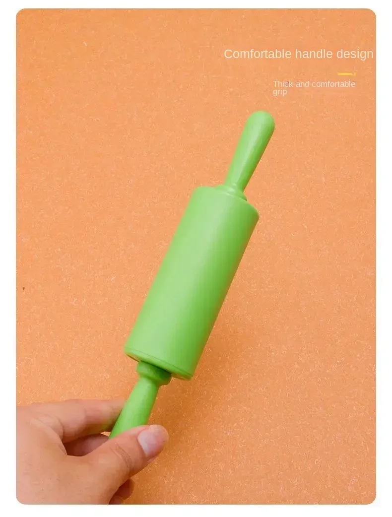 Description Picture 6 of itemxgnvpy Plastic rolling pin Household small PP handle Roller dumpling rolling stick Children's mini dough stick baking tool