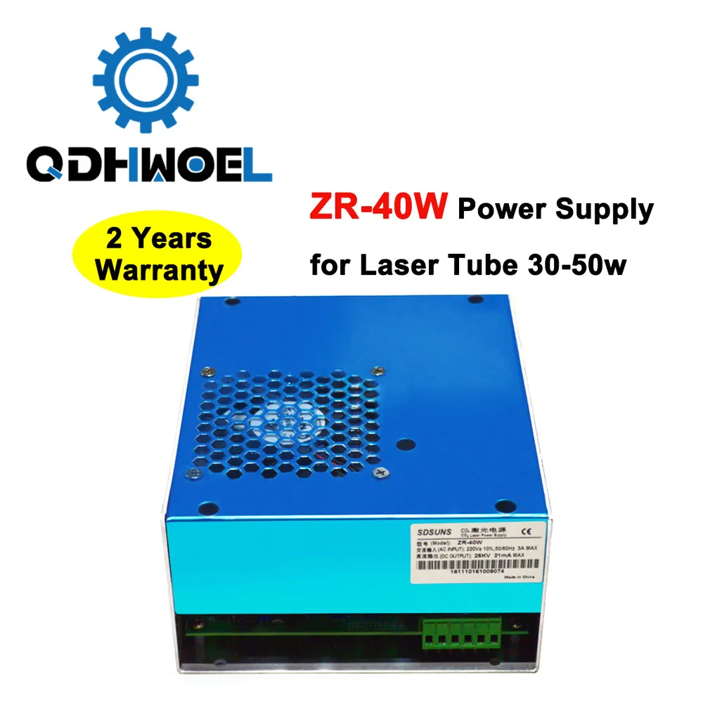 Qdhwoel Alimentatore Laser Co2 40W Per Tubo Laser In Vetro Co2 30W 40W 50W