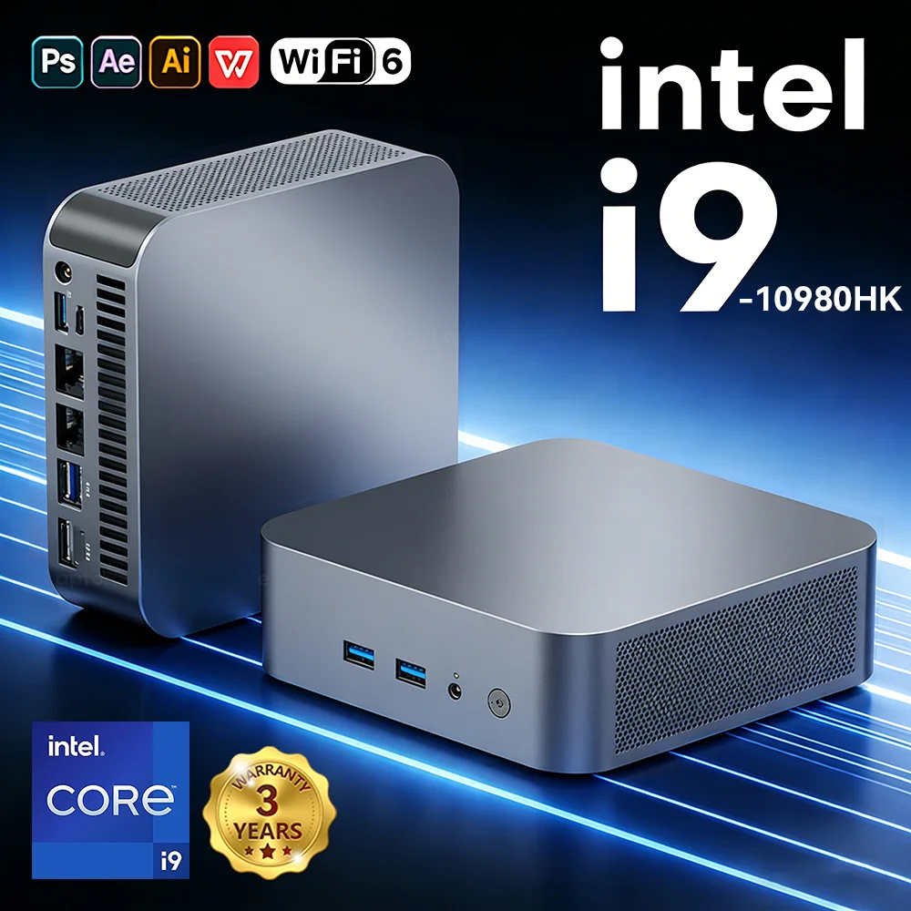 מחשב מיני Intel Core i9 10980HK עם Windows 11
