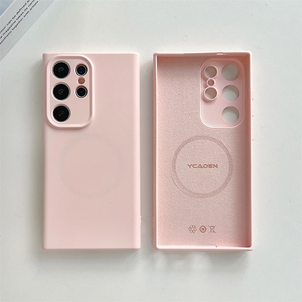 Soft Liquid Silicone Magnetic Shockproof Case with Wireless Charging Support