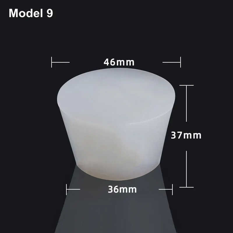 Silicone Stopper Resist High Temperatures & Corrosion Triangle Flask Small Solid Silicone Test Tube Plug Without Hole 10/PK