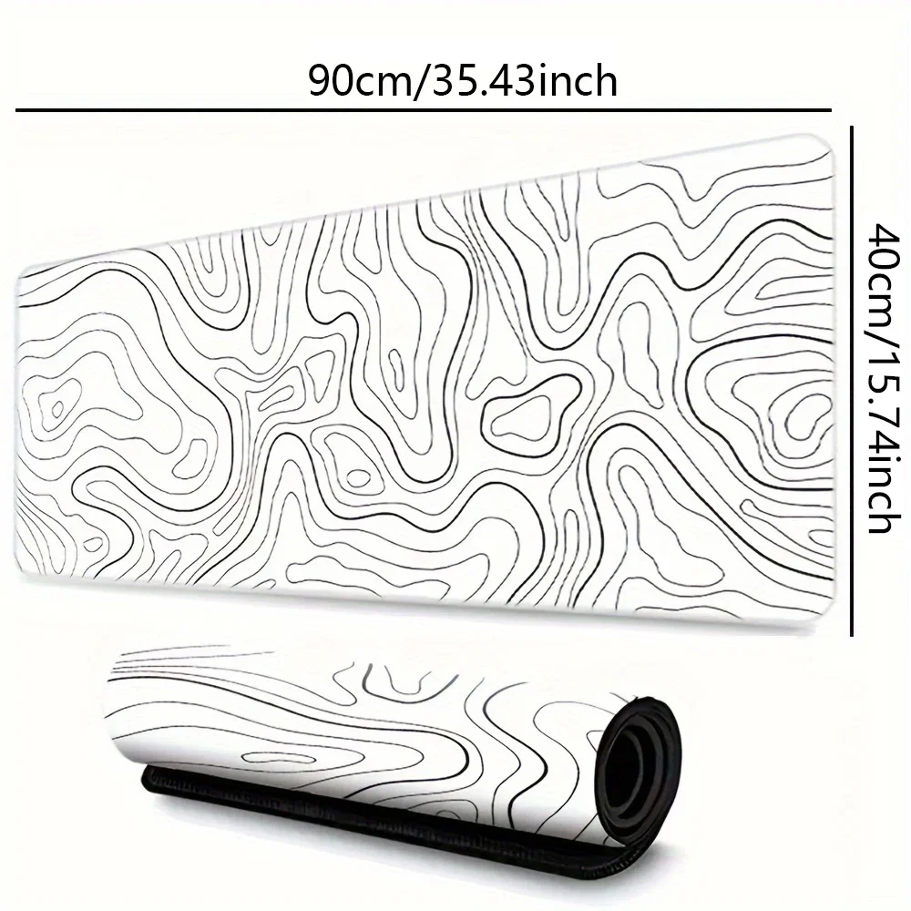1PC Oversized Non-Slip Gaming Mouse Pad with Stitched Edges