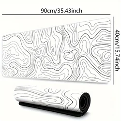 1PC Oversized Non - Slip Gaming Mouse Pad with Stitched Edges (900x400x2mm)