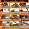 24 Inch 20 Inch Petrol Handheld Cordless Chain Saw for Tree Wood Cutting, 68CC 2-Cycle Top Handle Gas Powered Chainsaw 5