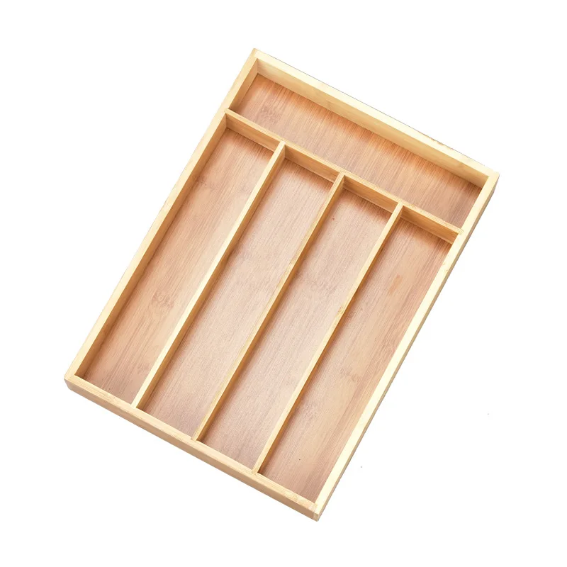 Expandable Bamboo Wood Cutlery Tray Drawer Utensil Organizer Adjustable for Silverware and Cooking Utensils 5