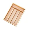 Expandable Bamboo Wood Cutlery Tray Drawer Utensil Organizer Adjustable for Silverware and Cooking Utensils 5
