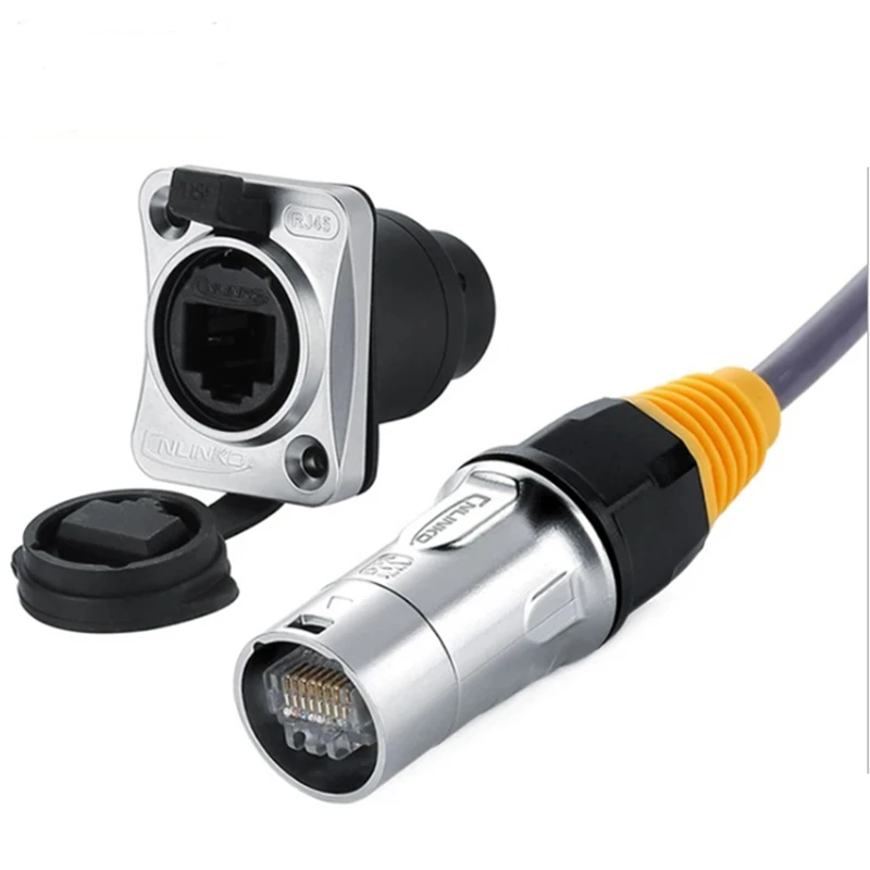 

IP67 Network RJ45 Waterproof Connectors / Ethernet RJ45 Waterproof Plug + Waterproof Socket for Outdoor Ethernet