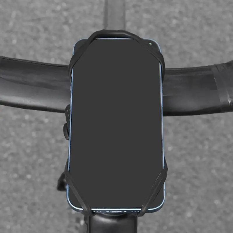 Silicone Handlebar Phone Holder Handlebar Clamp Cell Phone Holder For Scooters Motorcycle Phone Mount Cellphone Silicone Clamp