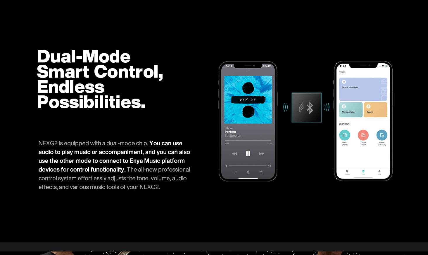 Enya NEXG2 Chitarra Elettrica Acustica Smart - Fibra Di Carbonio, Viola, 38 Pollici, Con Audio Integrato - Foto 2