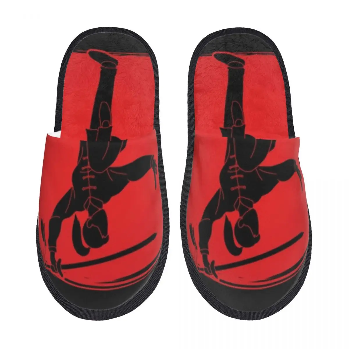 

Домашние тапочки кунг-фу позы пушистые домашние тапочки домашние плоские шлепанцы для спальни