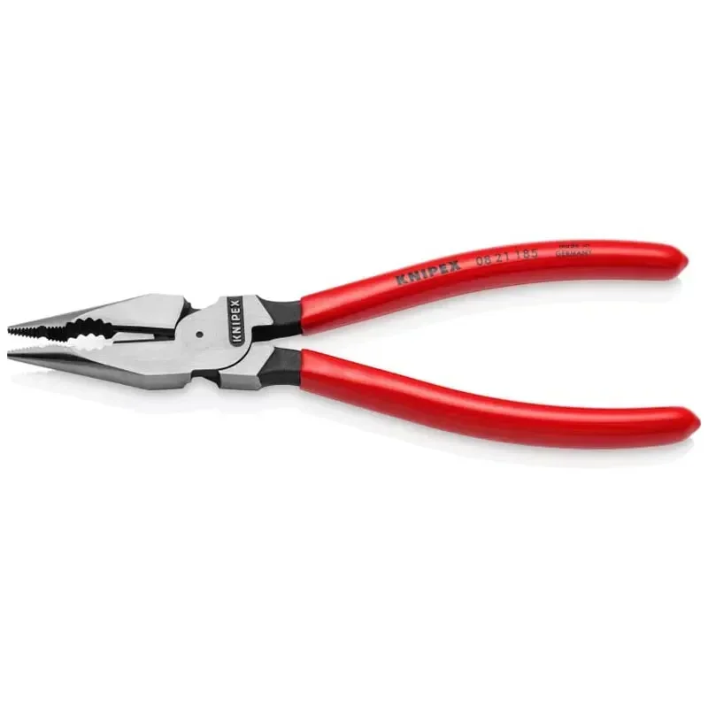 Genuine Parts KNIPEX Needle-Nose Combination Pliers 7.2 Inch High Leverage Joint Stable Tips Hand Tools Multitool 08 21 185 2