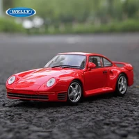 WELLY 1:24 Porsche 959 Alloy Sports Car Model Diecast Metal Toy Vehicles Car Model High Simulation Collection Childrens Toy Gift 2