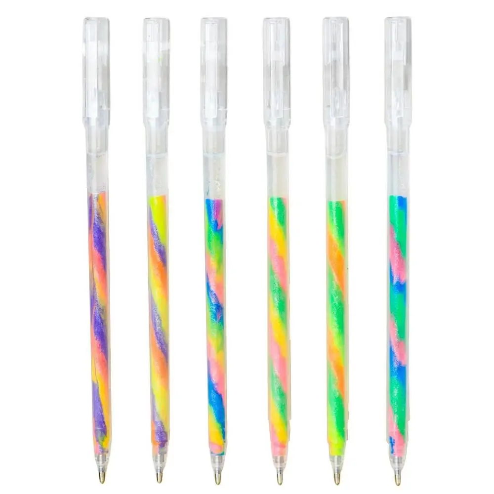 Fantasy Rainbow Gel Pen color gradient press 0.6mm hand account painting  mark water pen student