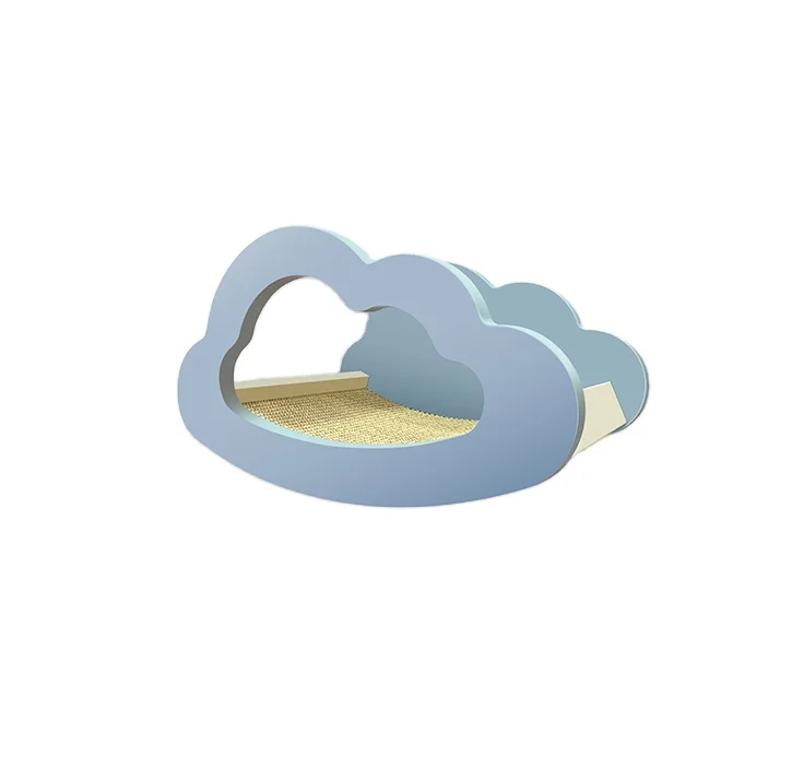 

hot seller cloud cat nest toy bed Wooden And Sisal Cat Scratch Board Cat Tree With Nest For Pet