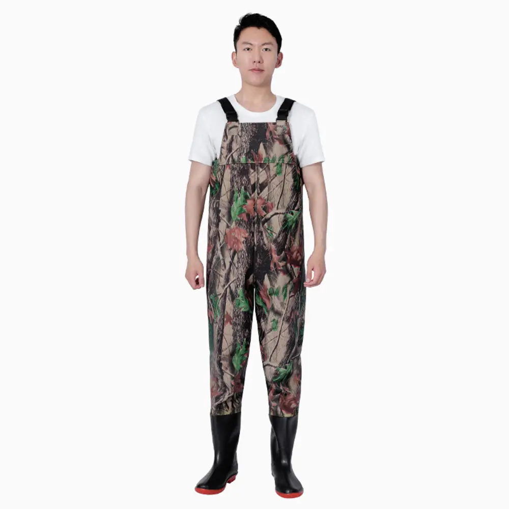 Fashion Adjustable Fishing Waders-Waterproof Fishing Pants with Bootfoot Shoes Outdoors Man Water Accessories,Pattern