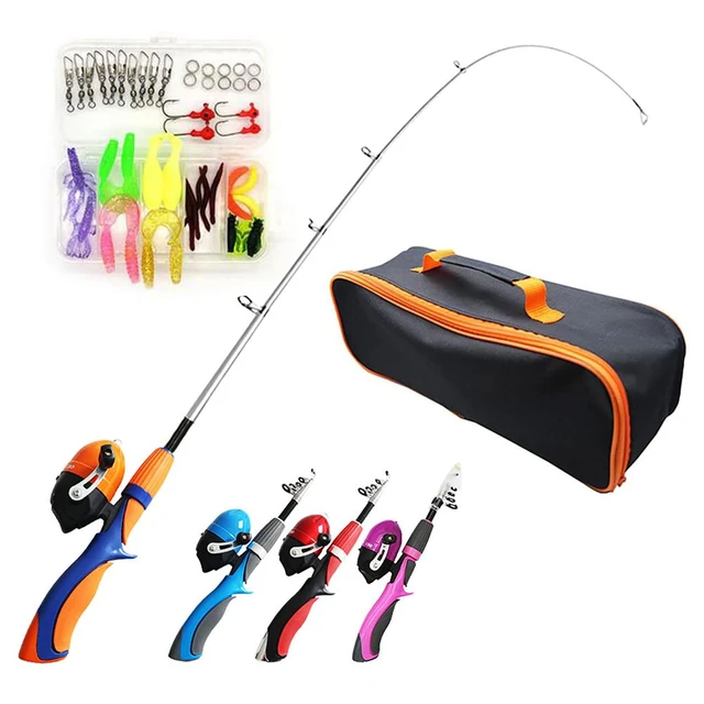 Portable Telescopic Fishing Rod Set With Fishing Case Fishing Reel For Kids  Best Gifts For Fishing