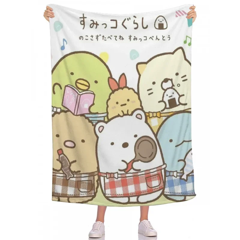 S-sumikko 구라시 푹신한 부드러운 담요 및 담요, 장 소파 침대보, 낮잠 담요, 여름 편안한 애니메이션