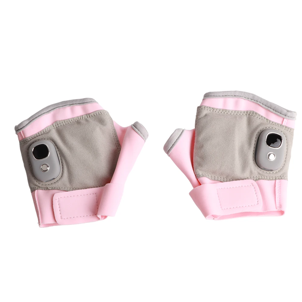 USB Heated Gloves for Women Men Rechargeable Fingerless Gloves with Display Temperature Control Winter Mitten Hand Warmer