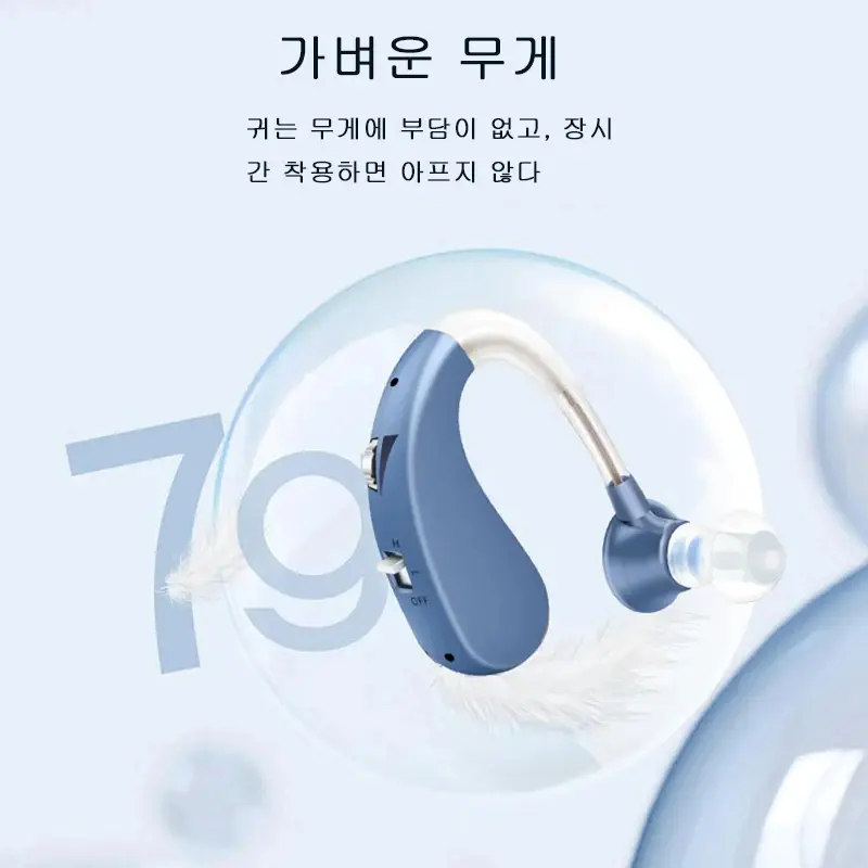 New Compact Lightweight Single Rechargeable Headphones Noise Cancelling Feature Ear-hook Earbuds Suitable For The Elderly - Image 4