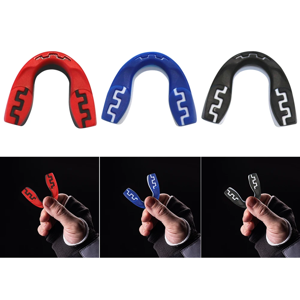 EVA Boxing Braces Mouthguard Portable Football Teeth Protector Lightweight Ultrathin Buffering Effect for Lacrosse Martial Arts