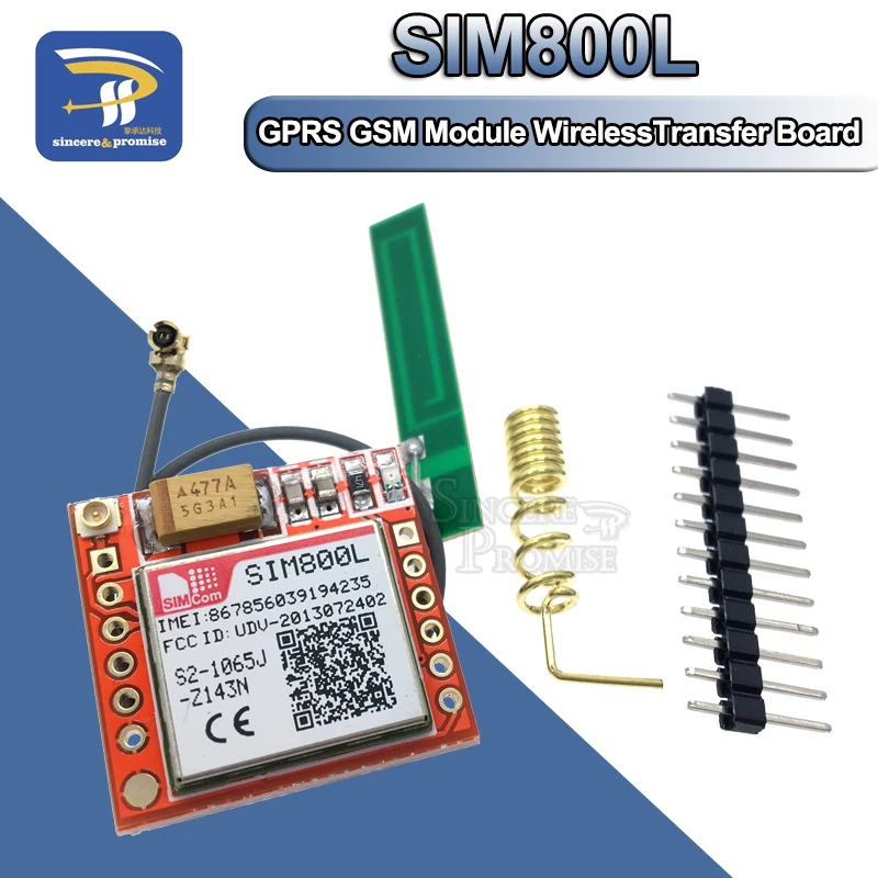 Kleinste SIM800L GPRS GSM Modul Kit MicroSIM Karte Core BOard Quad-band TTL Serielle Port Mit die Antenne DIY