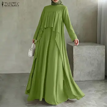 Elegant Ruffled Abaya Dress 1