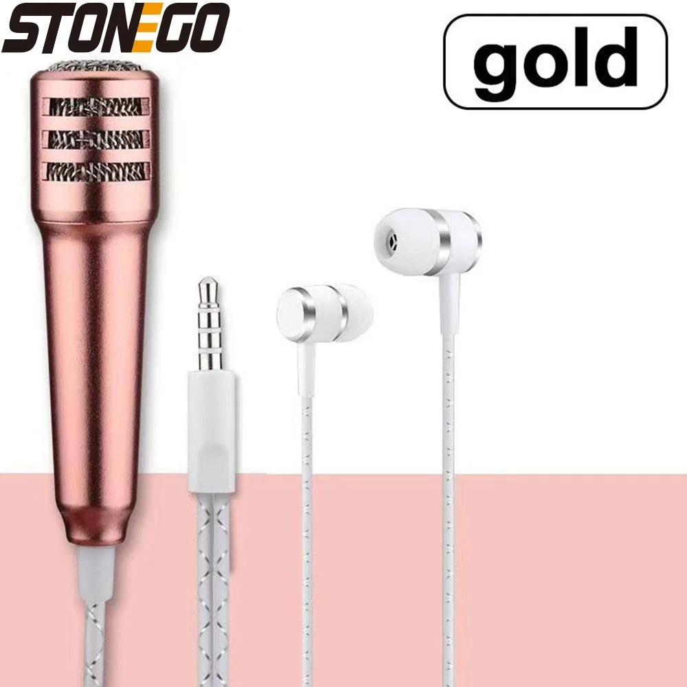 Mini Karaoke Microphone Portable Condenser Mic for Smartphone Tablet PC Stylish Handheld Singing Mic with Powerful Sound