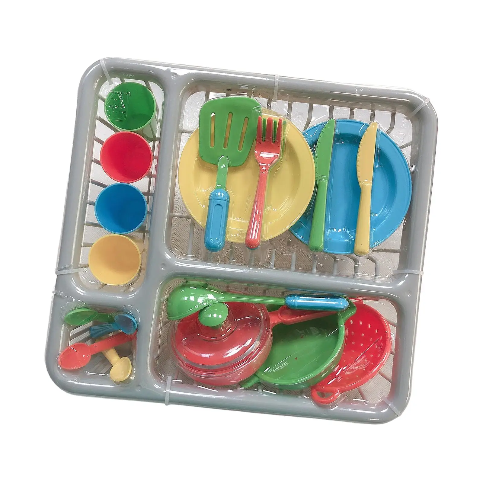 28 Pieces Kids Toy Plates and Dishes for Kitchen Playset Child Cookware Set for Kids Party Toy Children Preschool Birthday Gift 3