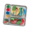 28 Pieces Kids Toy Plates and Dishes for Kitchen Playset Child Cookware Set for Kids Party Toy Children Preschool Birthday Gift 3