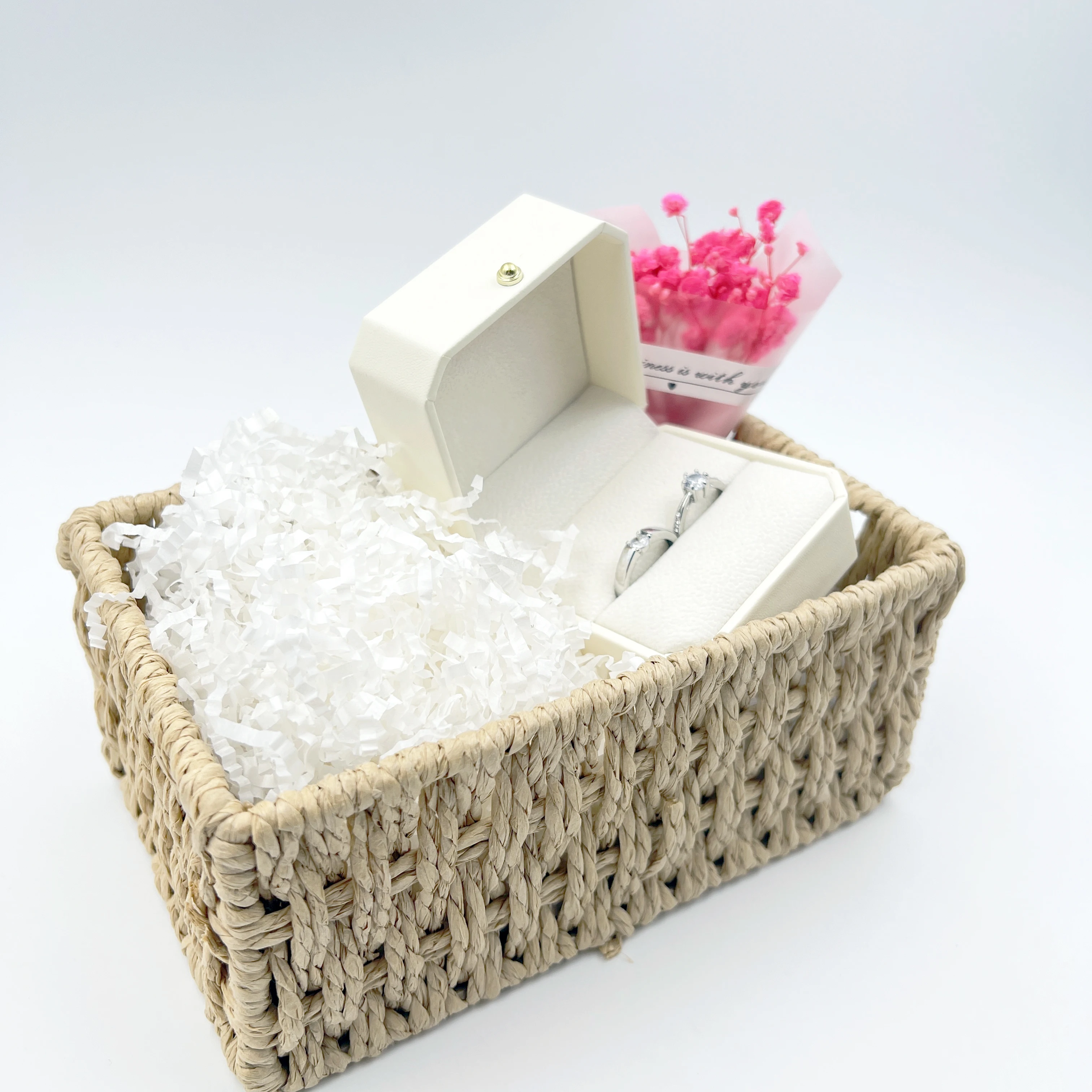 500g Carta Tagliuzzata per Regali - Bianco - Paglia per Cesti - Ideale Paglia Confezioni per Scatole Regalo