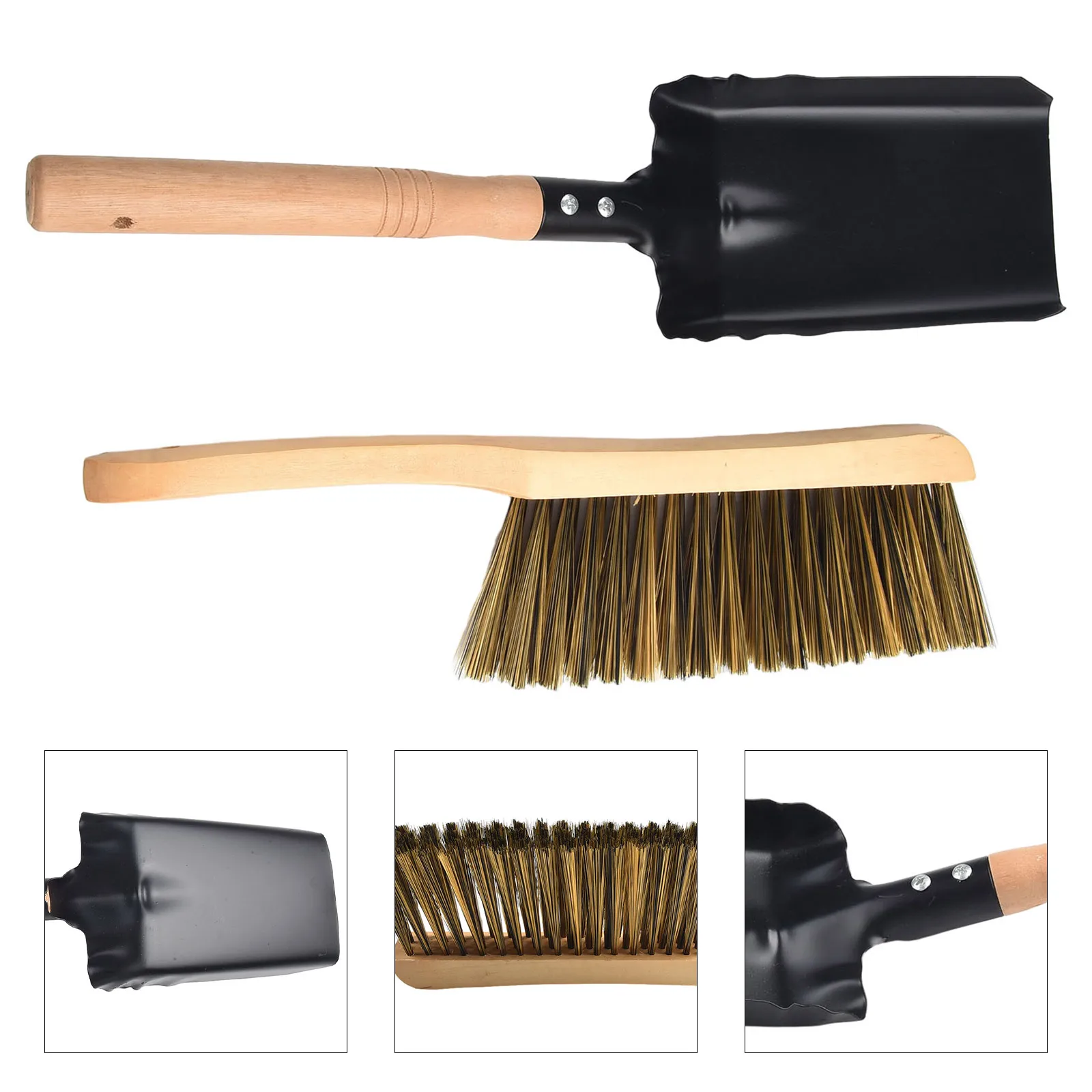 

Spade Wooden Handle Brush Plant Brown Hair 33x8cm 37x10cm Carbon Steel Durable Home Cleaning Fireplace Cleaning