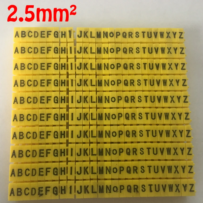 260 Pz/Lotto A-Z Muslimyenglish Letter 2.5 Mm2 Cat 6 Clip Network Ethernet Wire Number Label Tube Cable Marker