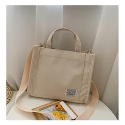 Rilibegan Women's Corduroy Shoulder Bag - Stylish Large Capacity Handbag (WHITE)